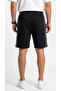 Men's Black Comfort Shorts with Side Pockets and Zippered Back Pocket Detail - 7