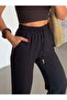 Lace-up muslin pants - black - 2