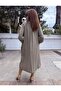 Italian Embossed Embroidered Long Dress Mink - 4