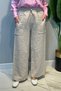 Women's Pocket Detailed Wide Leg Authentic Muslin Trousers 1023 Beige - 2