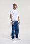 Men's White 100% Cotton Slim Fit Slim Fit Crew Neck T-Shirt - 6