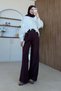 Moroccan Fabric Trousers Plum - 3