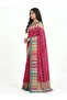 Nool Retro Art Silk Saree with Unstitched Blouse Material - 2
