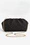 Viel Black Straw Textured Women's Clutch Bag - 2
