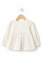 Baby Girl Cotton Blouse-Quilted Shorts 2-Piece Set - 2