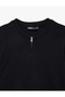 Cotton Half Zipper High Collar Short Sleeve T-Shirt - 5