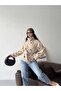 High Collar Zr Model Lined Short Trench Coat with Windbreaker Detail on the Back and Belt - 8