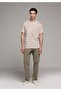 Regular Fit Round Neck Printed Men's Stone Short Sleeve T-Shirt - 3