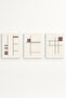 White Wooden Framed 3-Piece Bauhaus Painting Huhu510 - Triple Painting Set White Frame