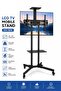 Single Monitor Fully Adjustable Computer Desk TV Mount with Wheels Caster Articulating Stand