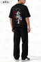 Unisex Tiger's Sword Printed Sweatshirt Top and Bottom Tracksuit Set Summer Comfortable Fit Combination