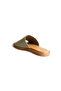 Eliza Khaki Green Genuine Leather Women's Slippers - 4