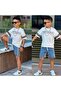Fearless Boy's Set with Denim Shorts - Age 5/14 - 31750 - 2