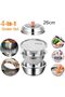 4 in 1 Multifunctional Stainless Steel Basin with Grater, Drain Basin and Solid Basin (26cm) - 2