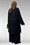57031 Large Size Men's Collared Airobin Pants Suit - Black - 6