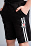 100% Cotton Beşiktaş Oversized Black Shorts for Boys H8377A826Hs - 5