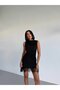 Women's Black Zero Sleeve Lace Detailed Sandy Mini Dress Hzl26S-Fry123921 - 5