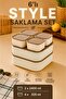 6-Piece Storage Container Set Striped Beige |   4 X 325 ml - 2 X 2400 ml |   Microwave and Freezer Compatible
