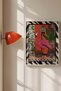 Maximalist Pink Flamingo Dopamine Decor - White Framed Painting