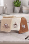 3-Piece Kitchen and Hand & Face Towel Set |   100% Cotton, Embroidered, 30X50Cm |   Dowry Chest |   High Water Absorption - 2