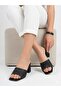 Women's Black Thick Heeled Stylish Comfortable Daily Evening Dress Slippers - 2