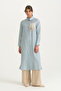 Sea Shell Detailed Shirt Collar Lyocell Tunic - Light Blue