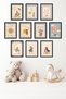 10-Piece Frame Look Pastel Set |   Baby Room |   Nursery, Minimalist, Vintage Painting Set 15X20 cm Mdf Uv Printing