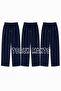 3 Pieces Unisex Regular Pipe Leg Navy Blue Color Sweatpants - 7