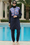 2-Piece Set (with Bonnet Gift) Parachute Fabric Hijab Swimsuit with High Collar, Front Zipper and Elastic Waist D48 - 2