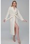 Women's Collar Pyramid Jacquard Shawl Niki Velvet Bamboo Cotton Dressing Gown