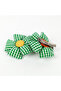 Handmade Fluffy Checkered Double Flower Buckle Set - 3
