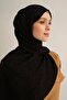 شال عصري بنقشة مونوغرام، شال أسود أنيق ومريح، شال أسود مثالي للاستخدام اليومي - 3