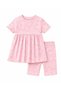 Floral Patterned Tunic & Leggings Set for Baby Girls and Children, 100% Cotton, Stretchy Set (12 Months-6 Years)