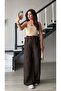 Bitter brown belted raw linen trousers - 3