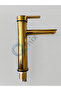 Luxury Shiny Gold Fixed Mix Open-Close Short Bathroom Sink Faucet – Full Brass, Durable, Modern Design - 6