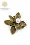 Flower Pearl Dark Gold Shiny Metal Mini Premium Latch Buckle - 5