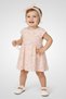 Toddlers Girl 4Pcs Floral Print Dress And Panty with Headband Set, Multicolor