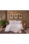 Natural Cotton Double Duvet Cover Set - 52 Thread Woven Square Series - 2