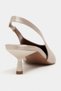 Wilson Sand Beige Satin Open Back Women's Heeled Shoes - 8