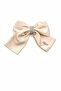 Stone Detailed Premium Satin Bow Hair Clip