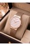 Women's Wristwatch with Wicker Steel Band, Rose Gold Color, Casual and Stylish Combination Bracelet, Gift - 2