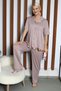 Pregnant Women's Pleated Short Sleeve Pajama Set - 8