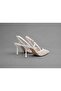 White Mesh 8.5cm Thin Heel Pointed Toe Stileto Women's Yzlik Shoes - 3