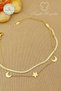 316L Steel Anklet -Ayyıldız Italian Crushed Chain Combined with 316L Steel Anklet 21+5cm