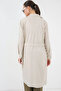 Women's Double-Breasted Collar Belted Printed Back A.Beige Trench Coat - 7