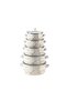 Marble Print Enamel Casserole Set with Lid, 6 Pieces Multipurpose Cooking Pots Set
