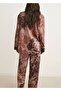 Fuzzy Patterned Pajama Top Shirt - 4