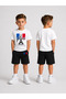 Children's T-Shirt and Shorts Set Printed Summer Cotton Comfortable Fit Boys' Sports Combination