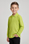 Unisex Kids Pistachio Green Polo Collar Lacoste Long Sleeve School T-Shirt - 2