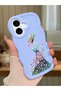 iPhone 16 Compatible Case Camera Protector Blue Silicone Couple Phone Case Girl Pattern